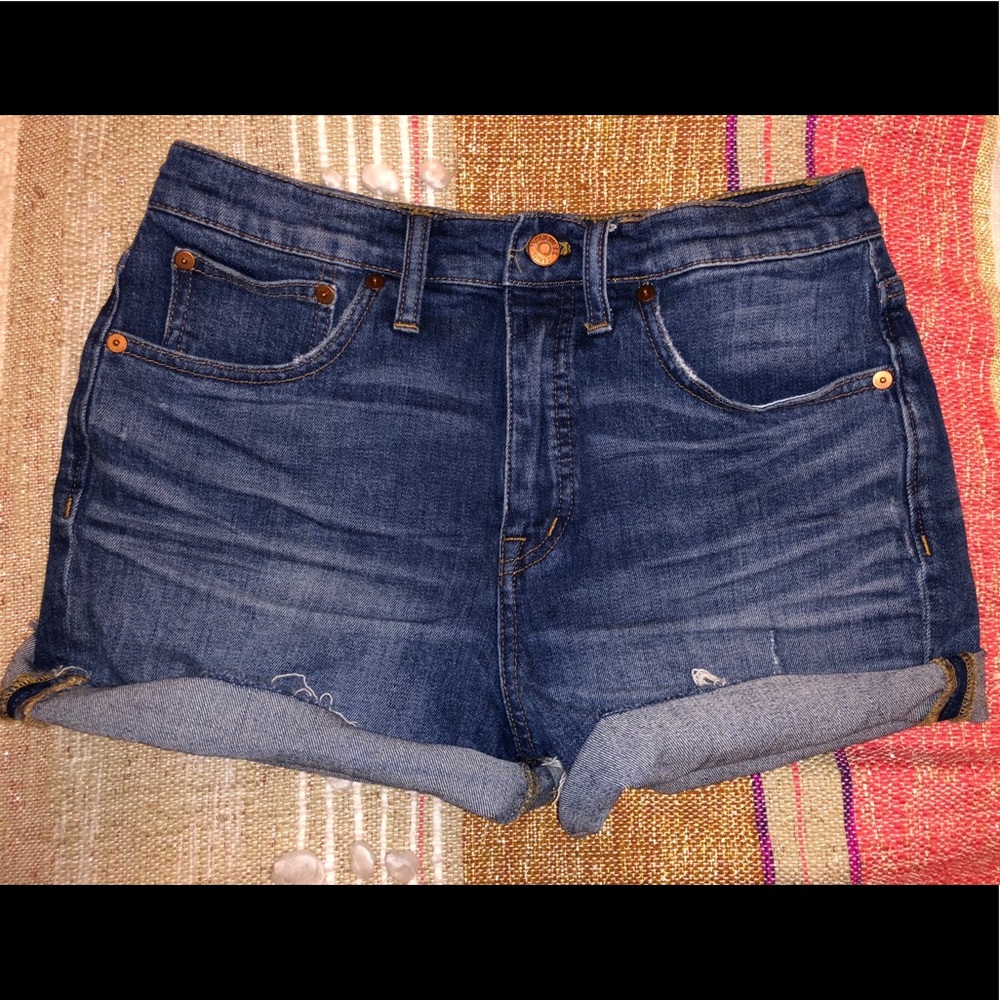 Madewell high rise denim shorts